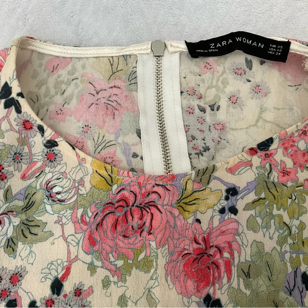 Zara floral blouse woman’s - Picture 3 of 11